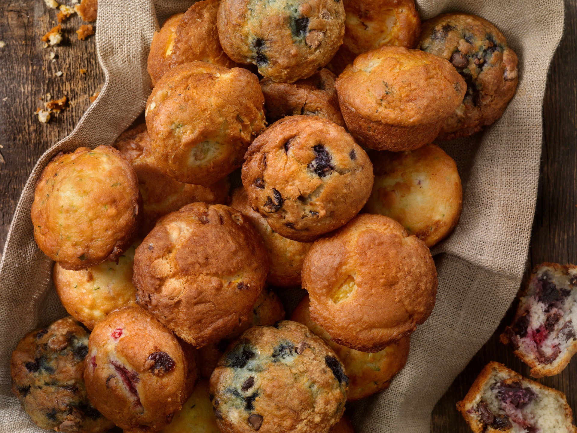 Basket of Homemade Muffins